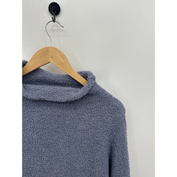 UGG Sweater Women Small Blue Sage Fluffy Turtleneck 1018963 Mock Neck Pullover - Picture 4 of 10